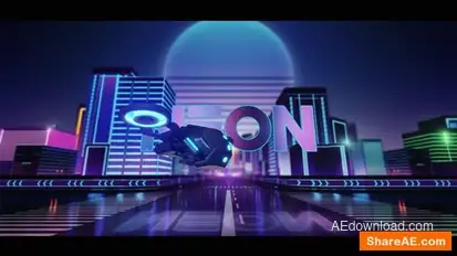 Neon City Logo Openers template preview