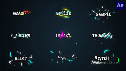Neon Colorful Titles [After Effects] Titles template preview