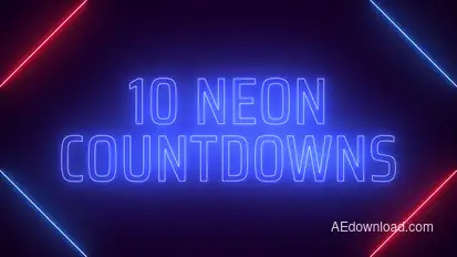 Neon Countdowns Elements template preview