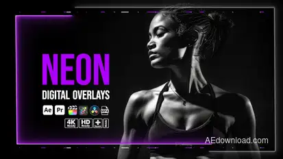 Neon Digital Overlays Elements template preview