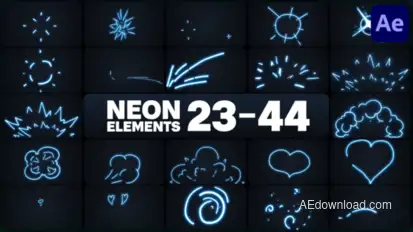 Neon Elements for After Effects Elements template preview