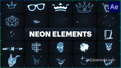 Neon Elements for After Effects Elements template preview