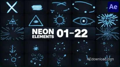 Neon Elements for After Effects Elements template preview