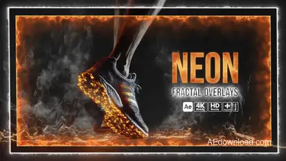 Neon Fractal Overlays Elements template preview