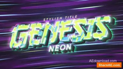 Neon Genesis Title & Logo Logo Stings template preview