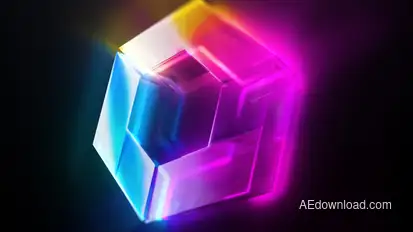 Neon Glass Logo Reveal Logo Stings template preview