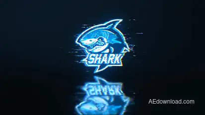 Neon Glitch Logo Logo Stings template preview