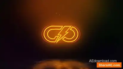 Neon Glitch Logo Logo Stings template preview