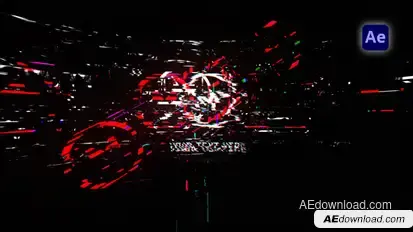 Neon Glitch Logo Logo Stings template preview