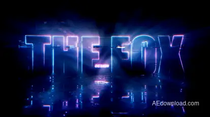 Neon Glitch Logo Reveal Logo Stings template preview