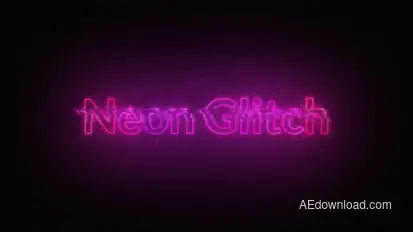 Neon Glitch Titles Titles template preview