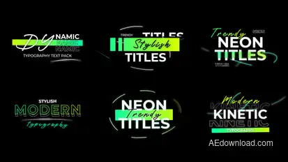 Neon Gradient Kinetic Titles Titles template preview