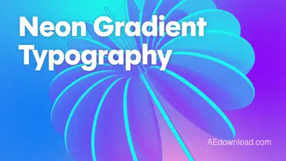 Neon Gradient Typography Video Displays template preview
