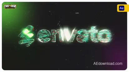 Neon Grunge Logo Reveal Logo Stings template preview