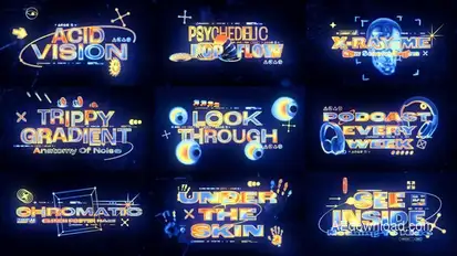 Neon Heat Titles Titles template preview