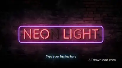 Neon Light Title Titles template preview