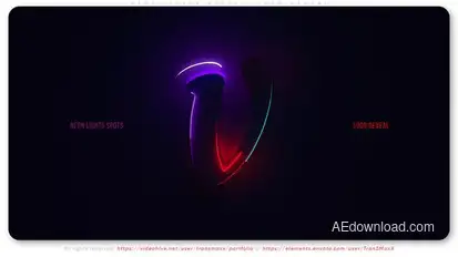 Neon Lights Spots - Logo Reveal Logo Stings template preview