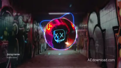 Neon Lines Visualizer Elements template preview