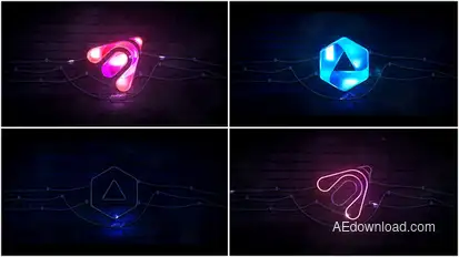 Neon Logo Animation Logo Stings template preview