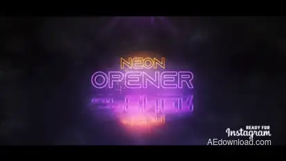 Neon Logo Opener Openers template preview