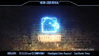 Neon Logo Reveal Logo Stings template preview