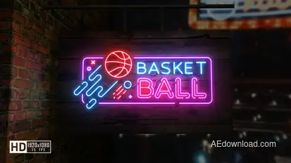 Neon Logo Reveal Logo Stings template preview