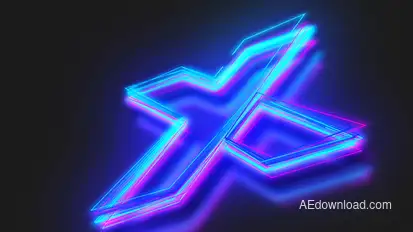 Neon Logo Reveal Logo Stings template preview