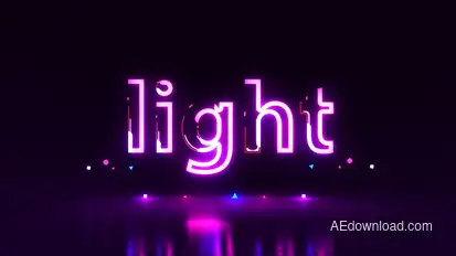 Neon Text Animation Typography - Logo & Titles Maker Logo Stings template preview