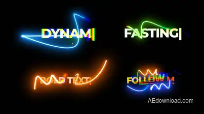 Neon Lower Thirds Elements template preview