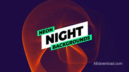 Neon Night Backgrounds Elements template preview