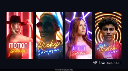 Neon Poster Stories Product Promo template preview