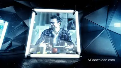 Neon Showcase Video Displays template preview