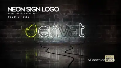 Neon Sign Logo Logo Stings template preview