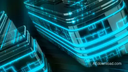 Neon Techno Logo_v2 Logo Stings template preview