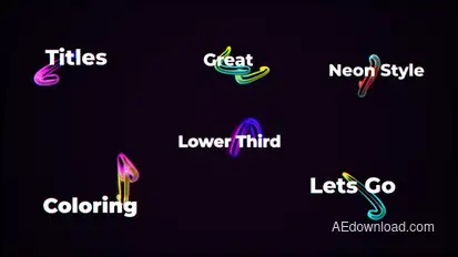 Neon Titles Titles template preview