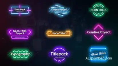 Neon Titles Titles template preview