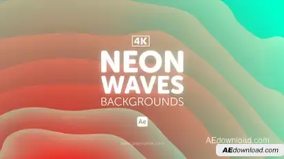 Neon Waves Backgrounds Elements template preview