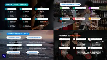 Nested list Titles Infographics template preview