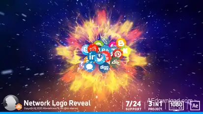 Network Logo Reveal Logo Stings template preview