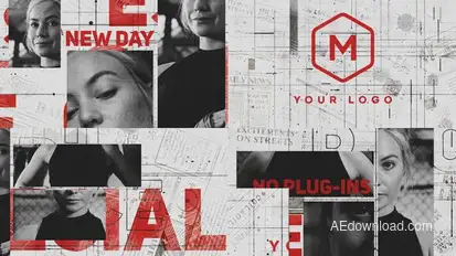 New Face Logo Reveal Logo Stings template preview