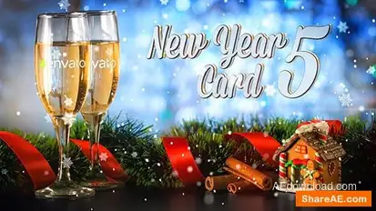 New Year Card 5 Openers template preview