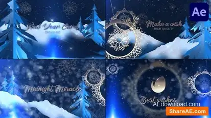 New Year Card for After Effects Openers template preview