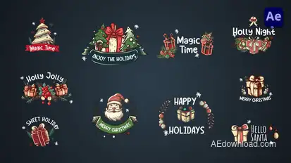 New Year Christmas titles [After  Effects] Titles template preview