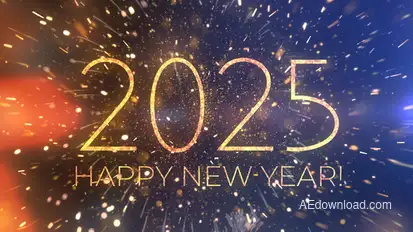 New Year Countdown 2025 Elements template preview