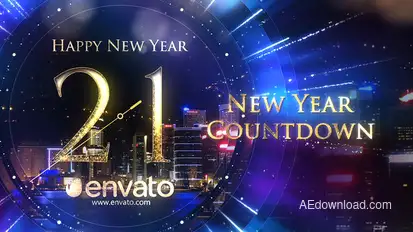 New Year Countdown Elements template preview