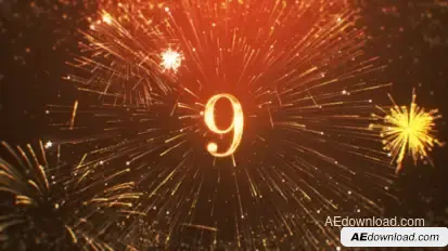 New Year Countdown Elements template preview