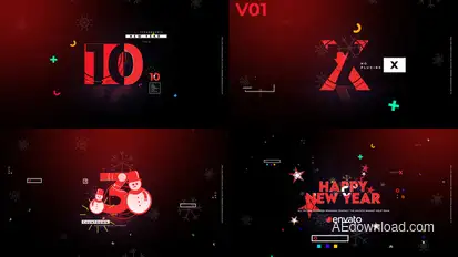 New Year Countdown Version 0.1 Elements template preview