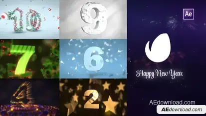 New Year Creative Countdown Elements template preview