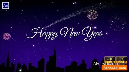 New Year Galaxy Opener | New Year Greetings Openers template preview