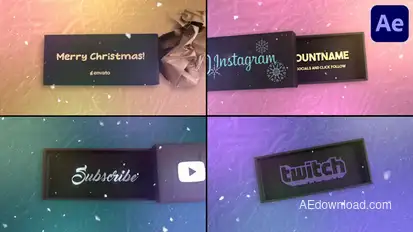 New Year Gift Box Logo for After Effects Logo Stings template preview